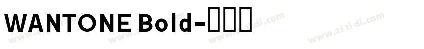WANTONE Bold字体转换